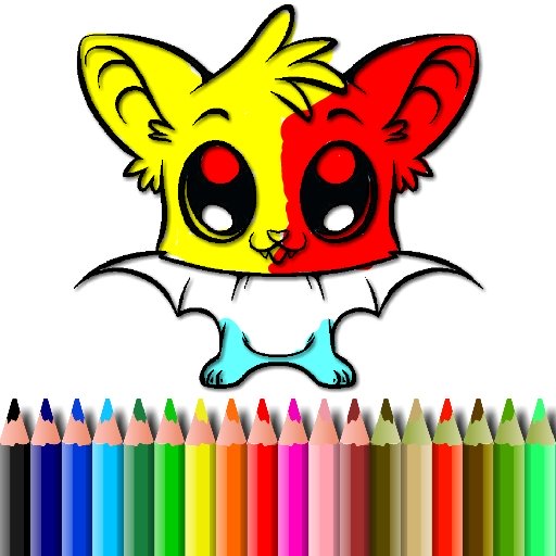 Cute Bat Coloring Book